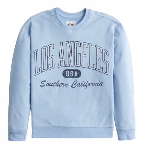Modrá mikina Abercrombie Hollister M/L Los Angeles