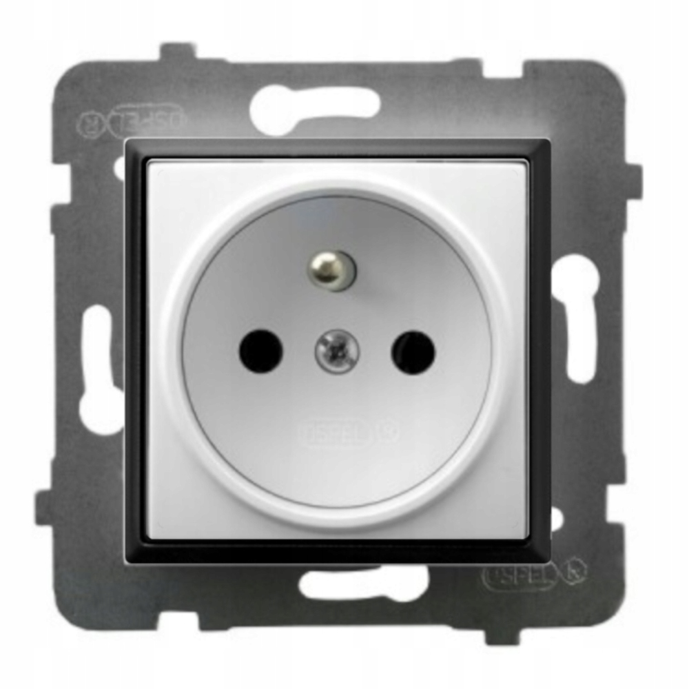 

Moduł Biały Czarny Bez Ramki Gniazdo Pojedyncze