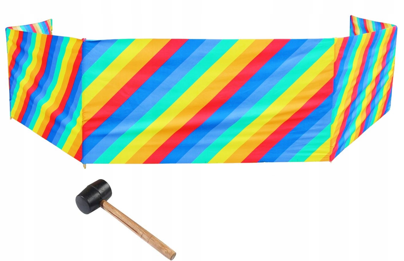 Paraván Plážový 10 m na pláž Kladivo Pásy Duha