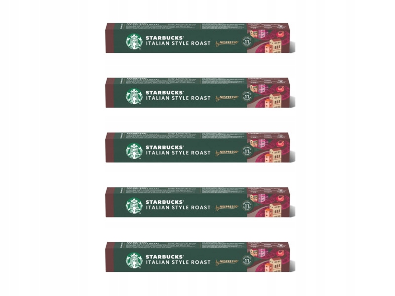 Kapsułki Starbucks Italian Style Roast do ekspresu Nespresso 5x 10szt