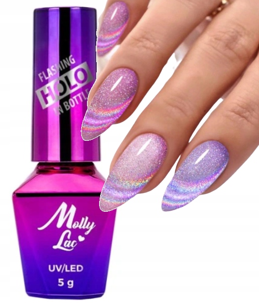 

Lakier Hybrydowy Mollylac Flashing Holo Cat Eye 5G