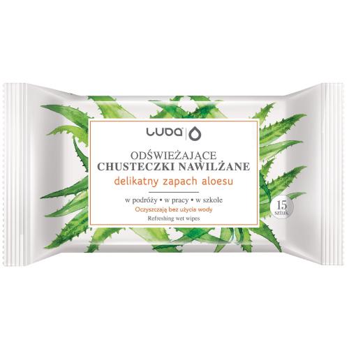 

Luba Odświeżające chusteczki nawilżane Aloes 15szt