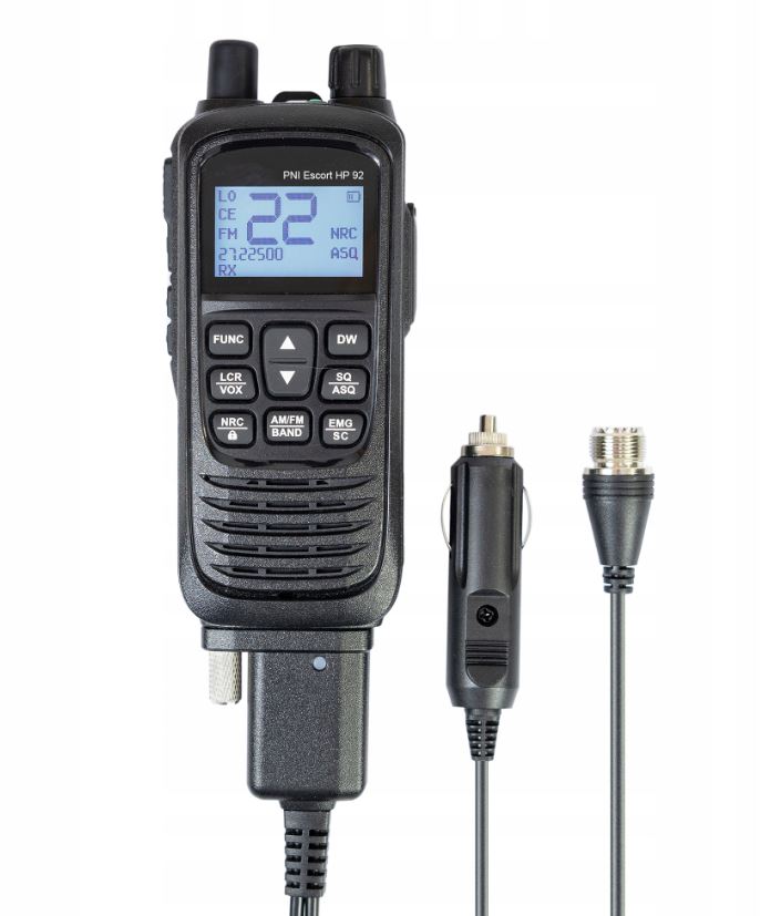 Pni Escort Hp 92 Nrc Cb radio ręczne przenośne adapter samochodowy 12/24V