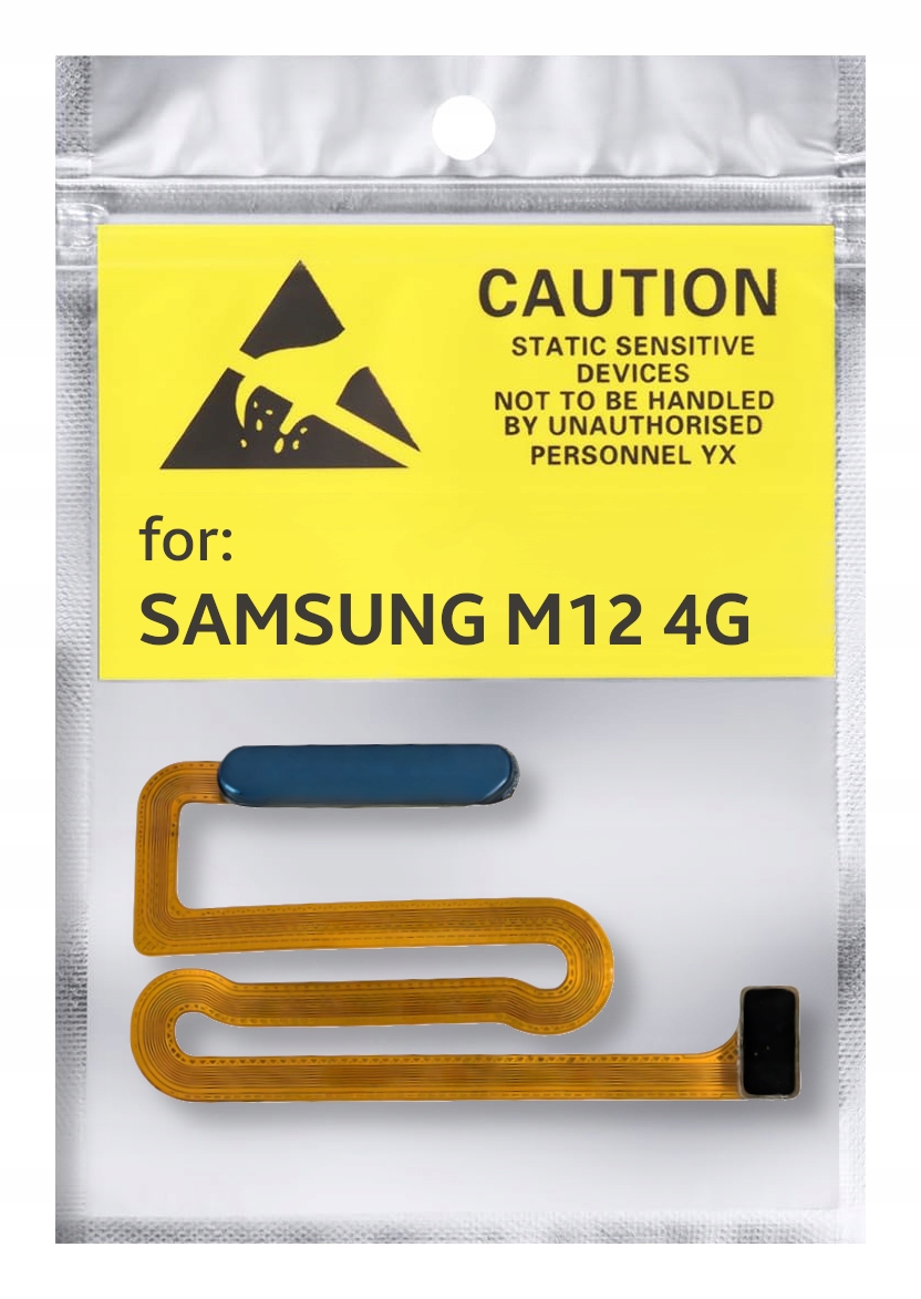 Oryginał Czytnik Linii Papilarnych do Samsung M12 Przycisk Power Niebieski
