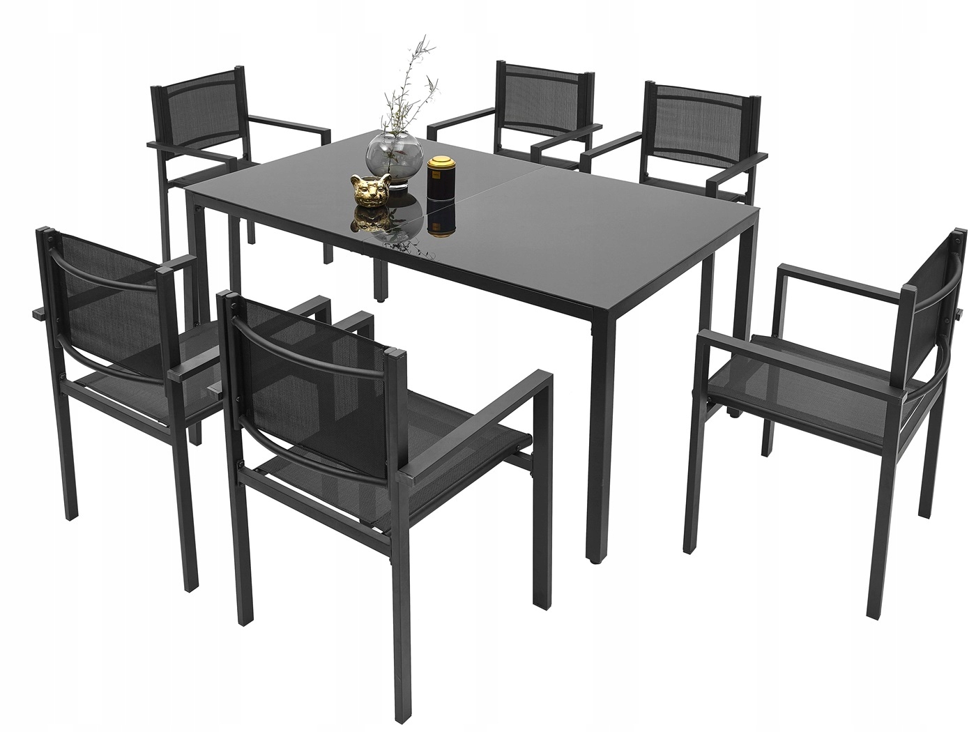 MEBLE OGRODOWE TARAS 6 KRZESEŁ OGRODOWY ZESTAW