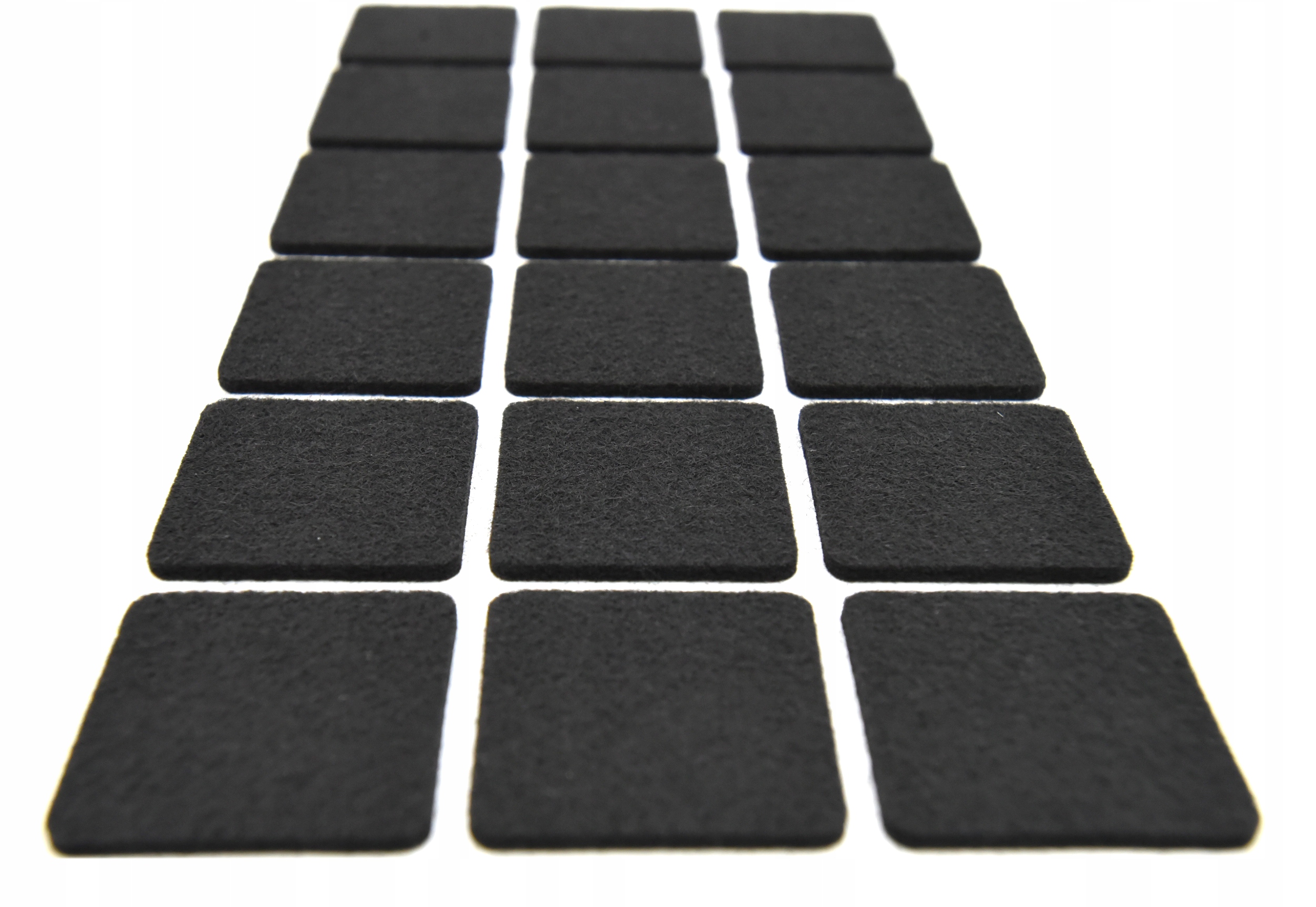 

Podkładki filc pod szafę 18 szt. czarne 3x3 cm