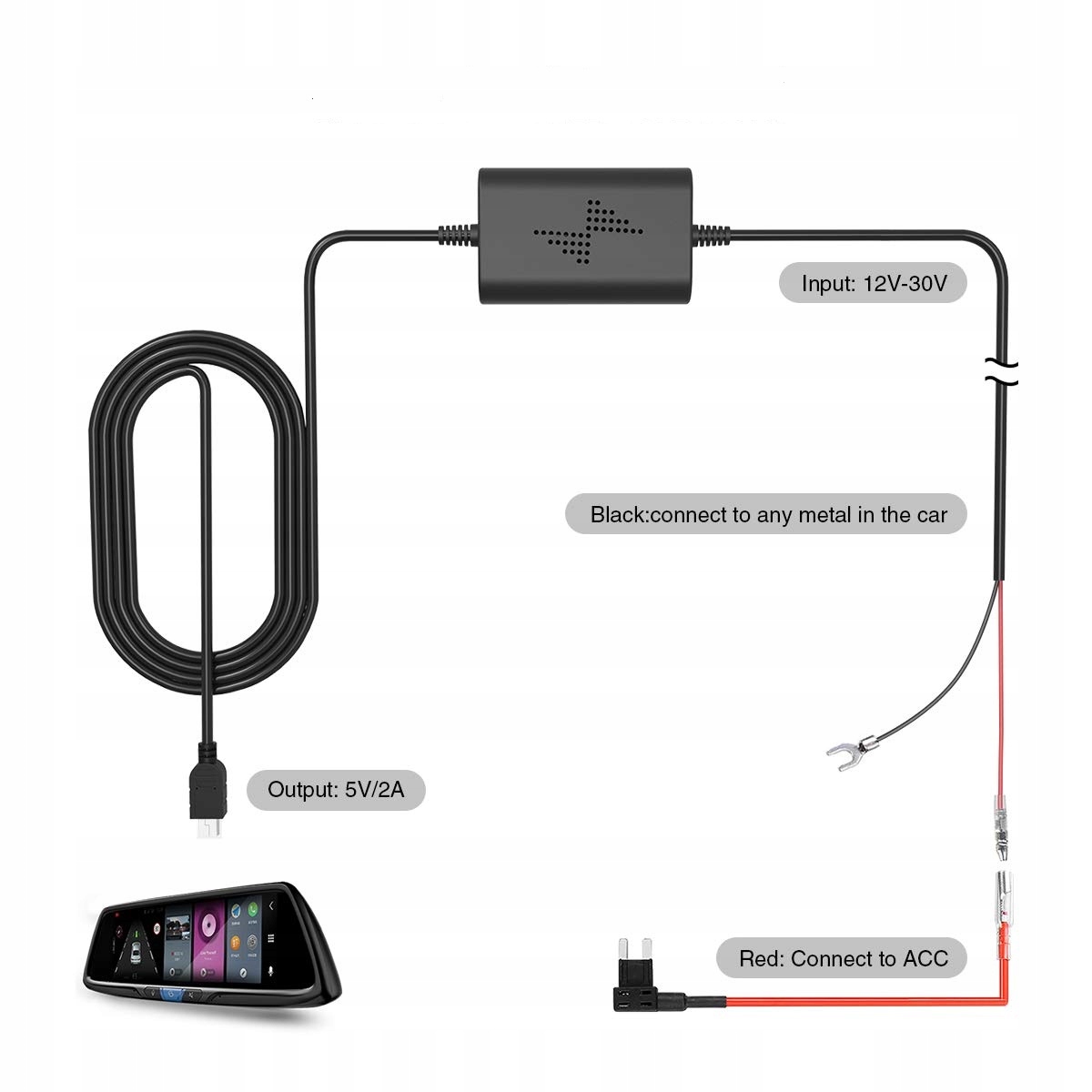 Adapter Kopier Adapter AC do kamer samochodowych Marka Farrot