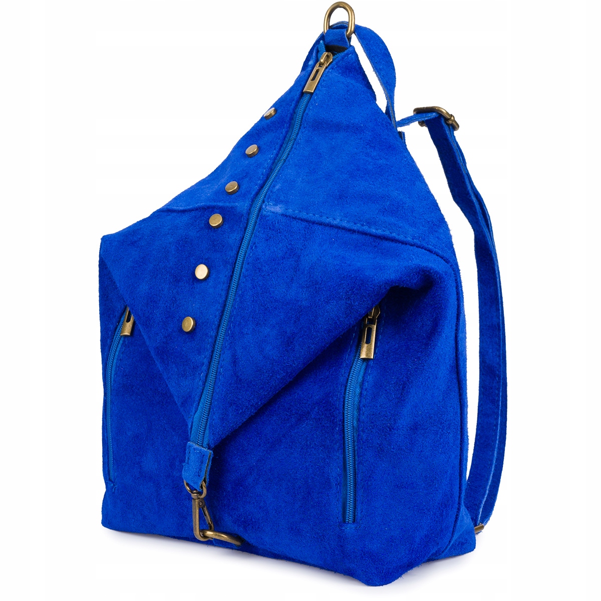 Batoh Dámský Kožený Semišový velký italský A4 kožená kabelka rozkládací