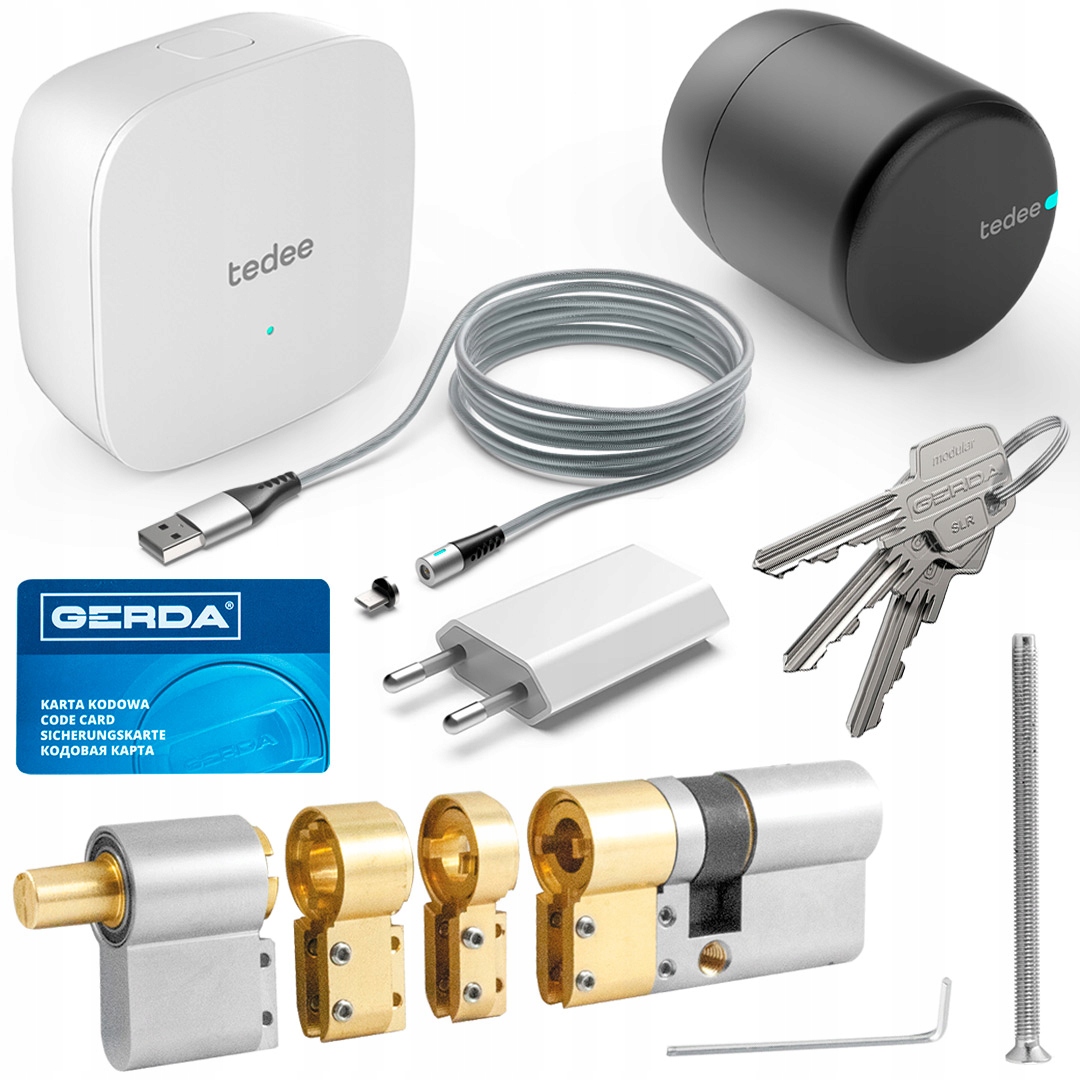 Sada elektronických zámků Tedee vložka unašeč 61/30 Typ A router Gerda
