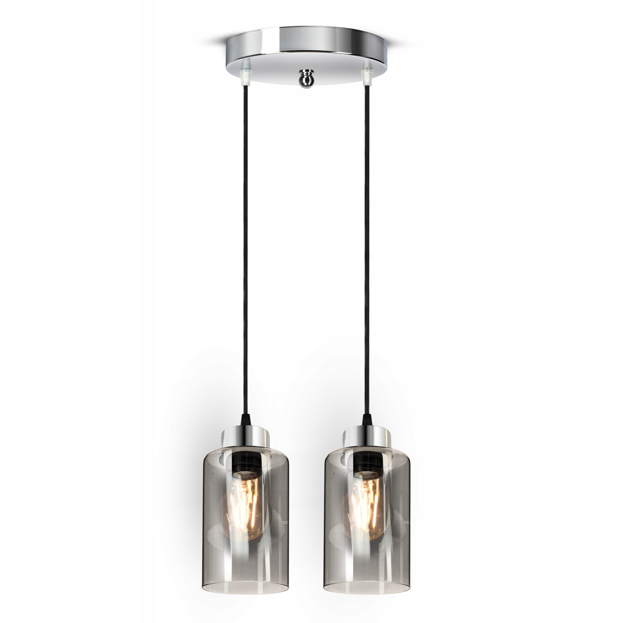 Závěsná stropní lampa Chrom Skleněná lampa Tube 540-EZ2 Led E27