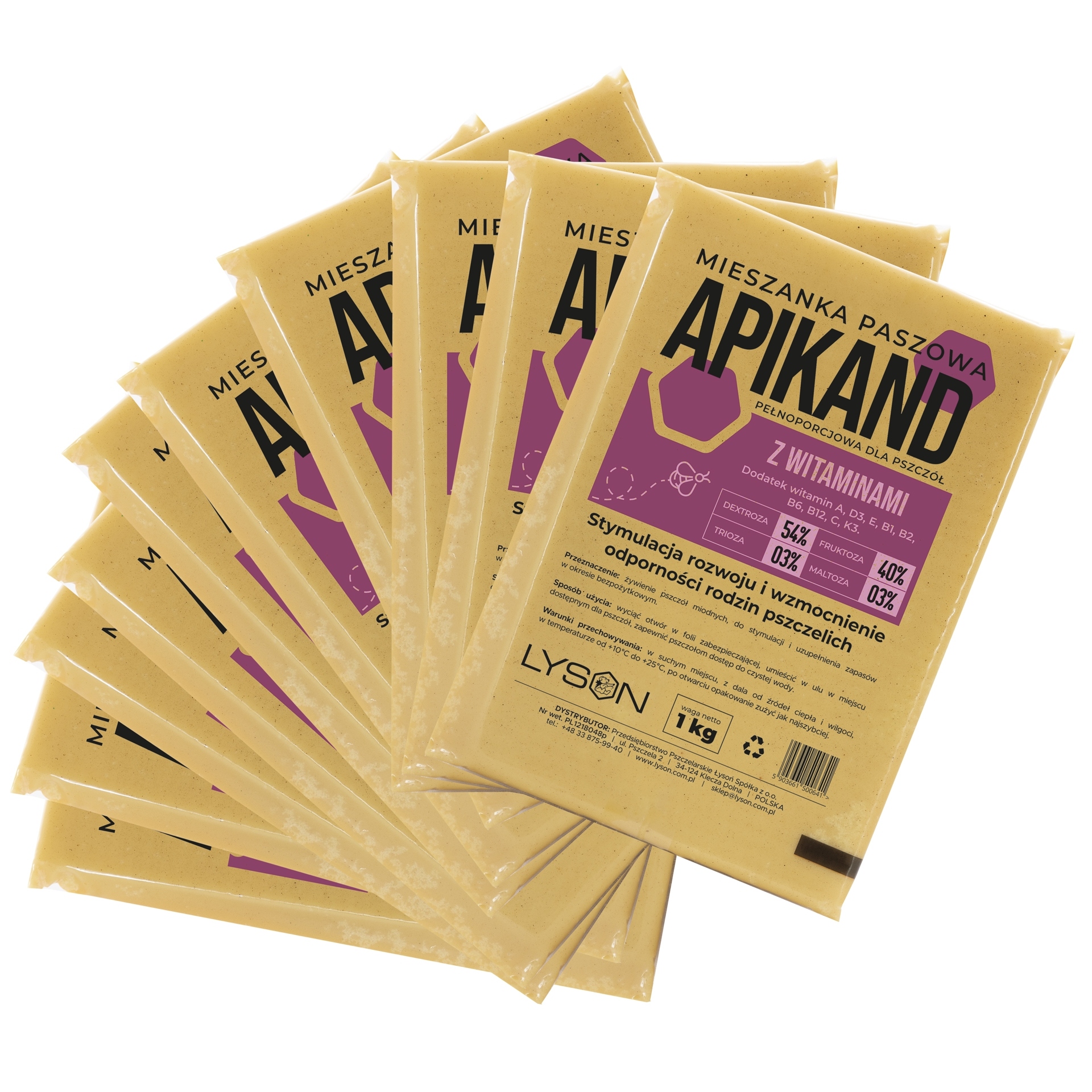 Apikand Bf Extra s vitamíny těsto 10 x 1 kg těsto pro včely