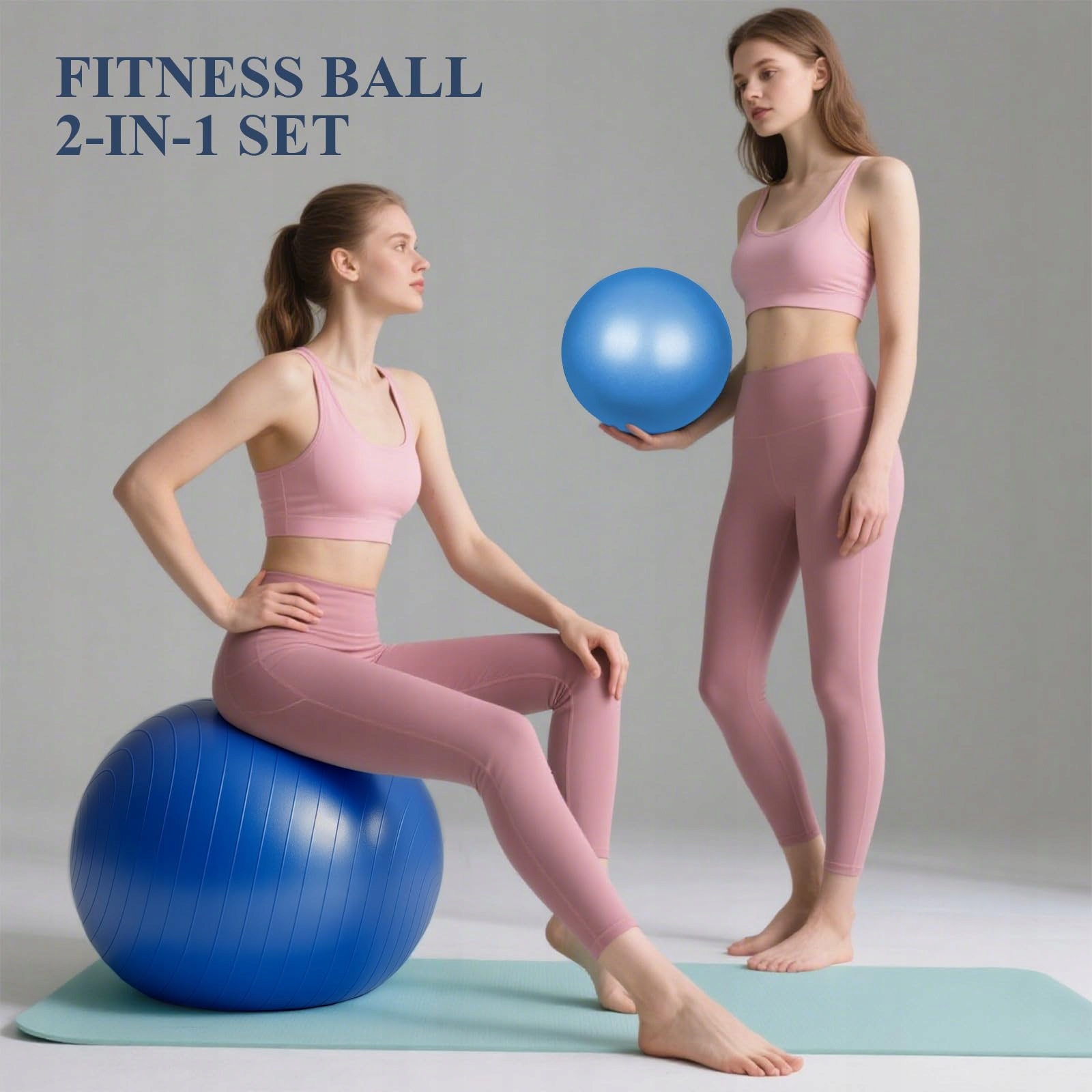 FLINTRONIC Zestaw Piłek Gimnastycznych do Jogi Pilates Fitness 55cm 25cm — miniatura 6
