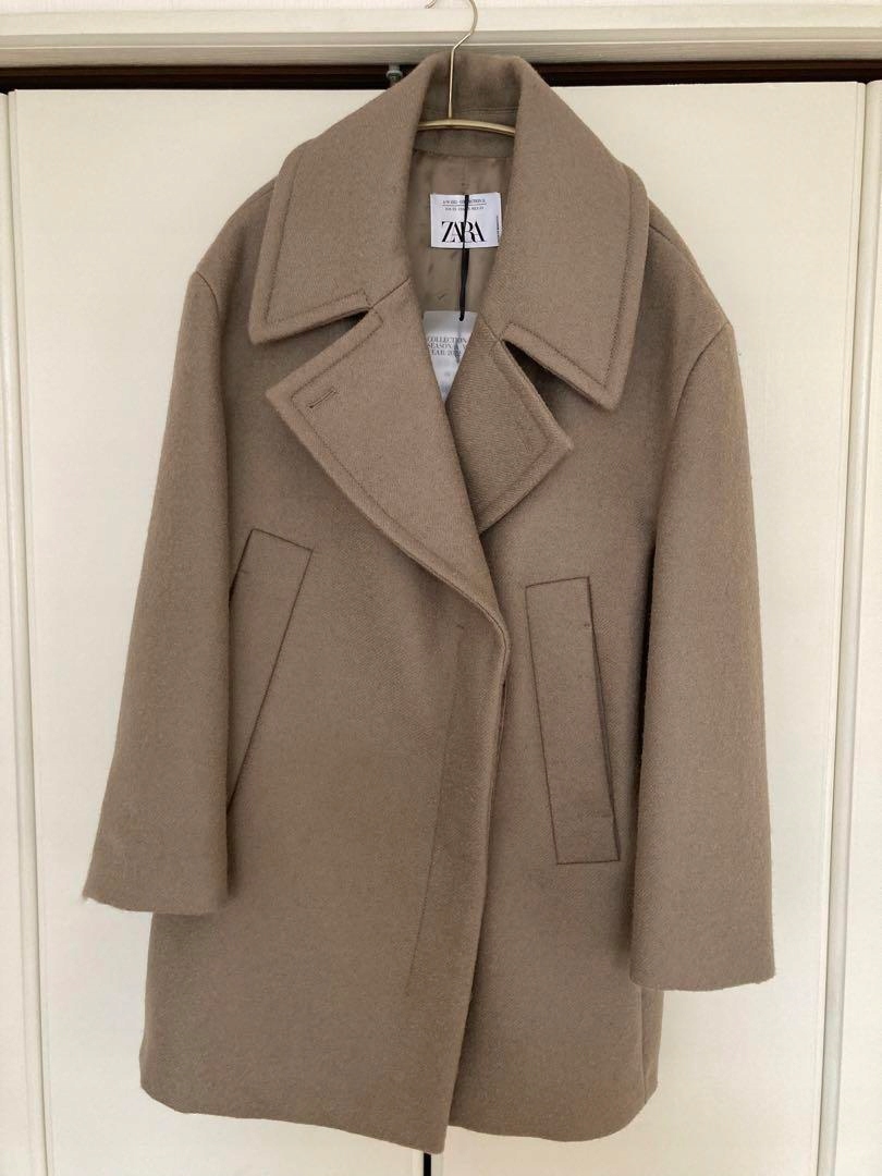 ZARA PŁASZCZ TYPU COCOON Z Z WEŁNY LIMITED EDIT