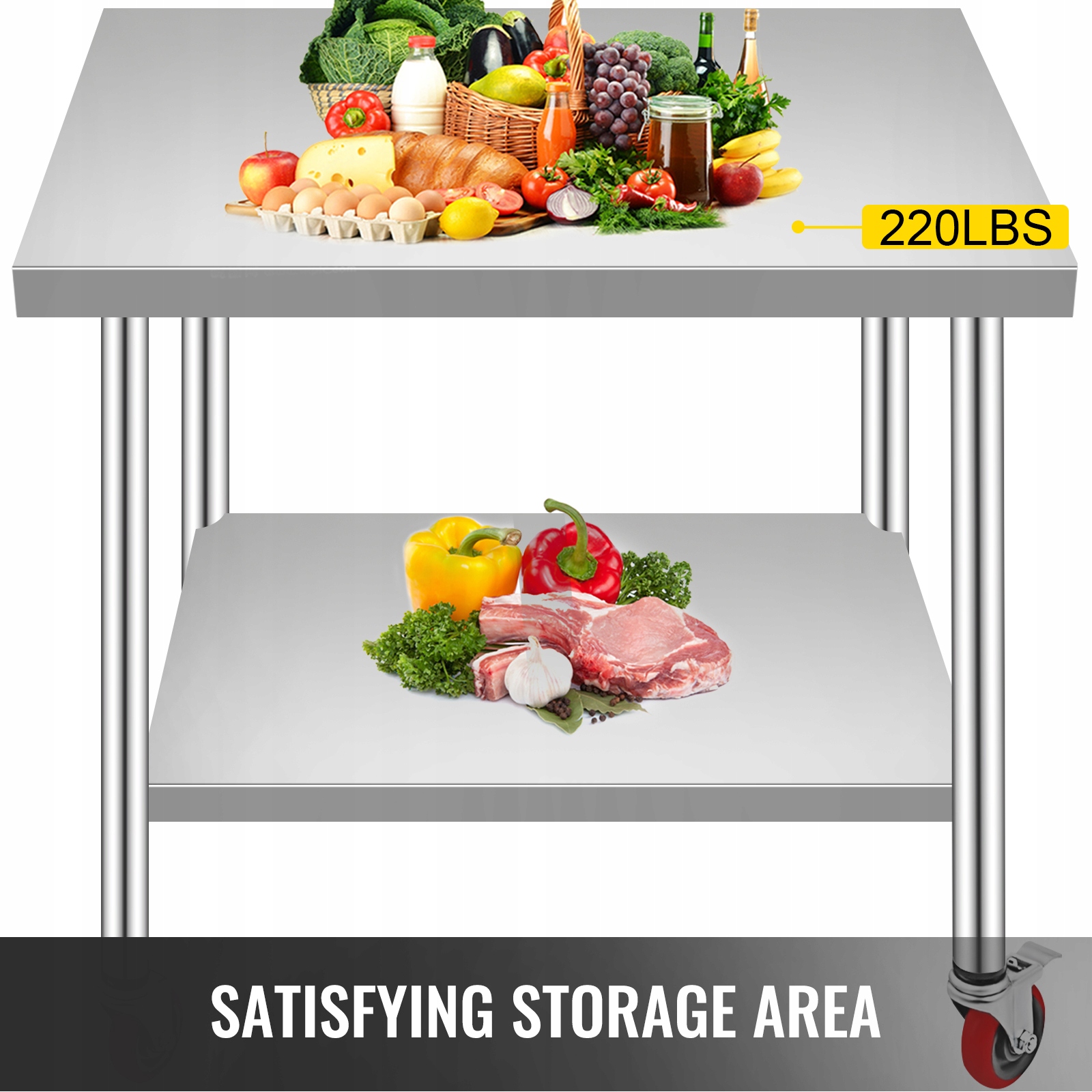 Stół gastronomiczny ze stali nierdzewnej 90x60cm Długość 900 mm