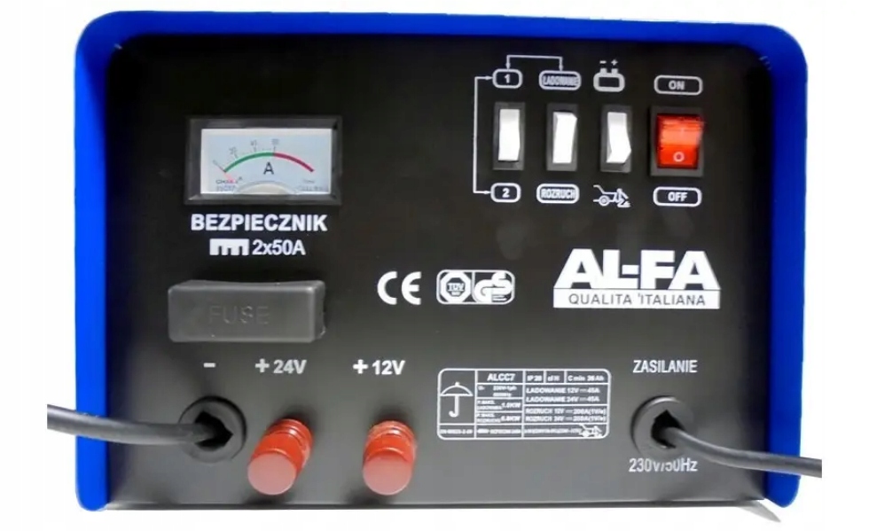 PROSTOWNIK Z ROZRUCHEM 12V/24V 200A ROZRUCH Marka Al-Fa