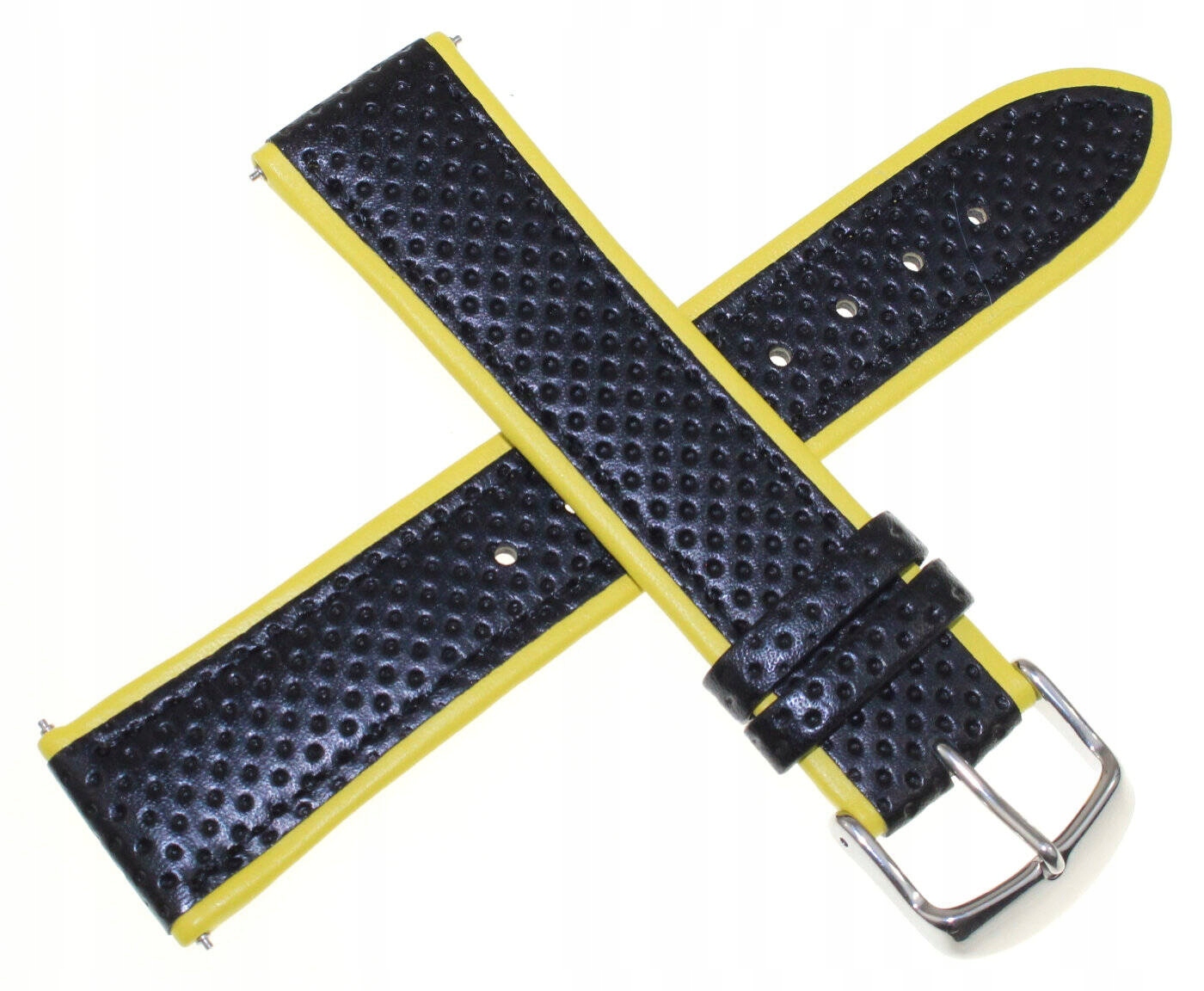 Originální Černý Žlutý Kožený Řemínek Pro Hodinky Casio WVQ-550LE 22 mm