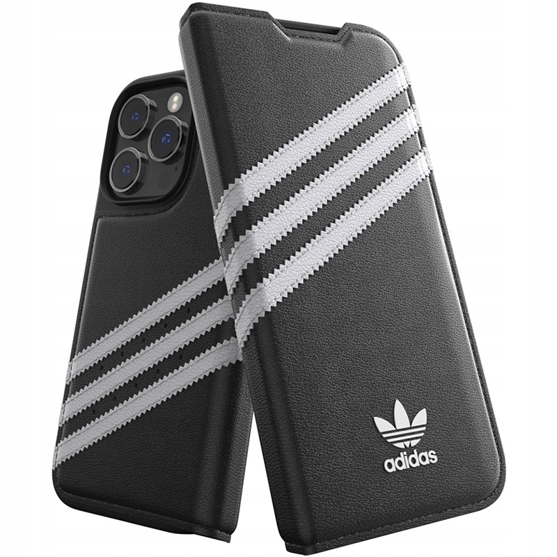 Etui Adidas Or Booklet Case Pu na iPhone 14 Pro czarno- białe Adidas