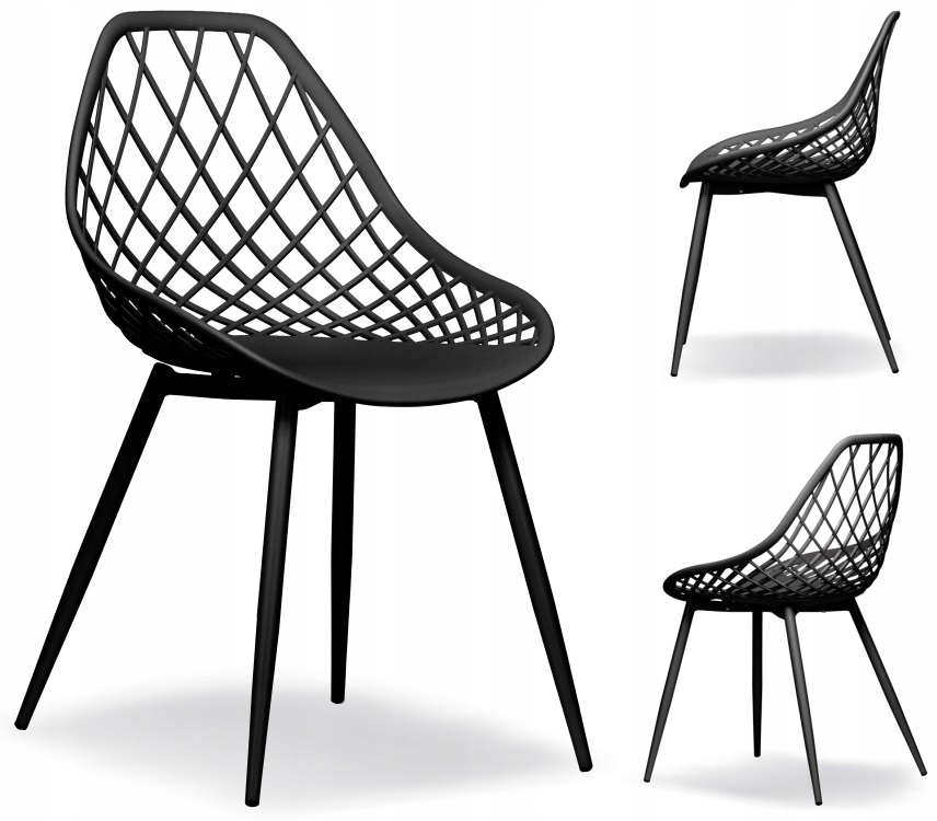 

Modne Krzesło Chico czarne taras balkon ogród