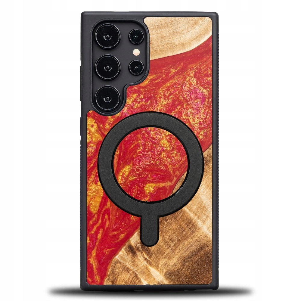 Pouzdro Bewood Unikátní pro Samsung Galaxy S24 Ultra Neonové Paříž s MagSafe