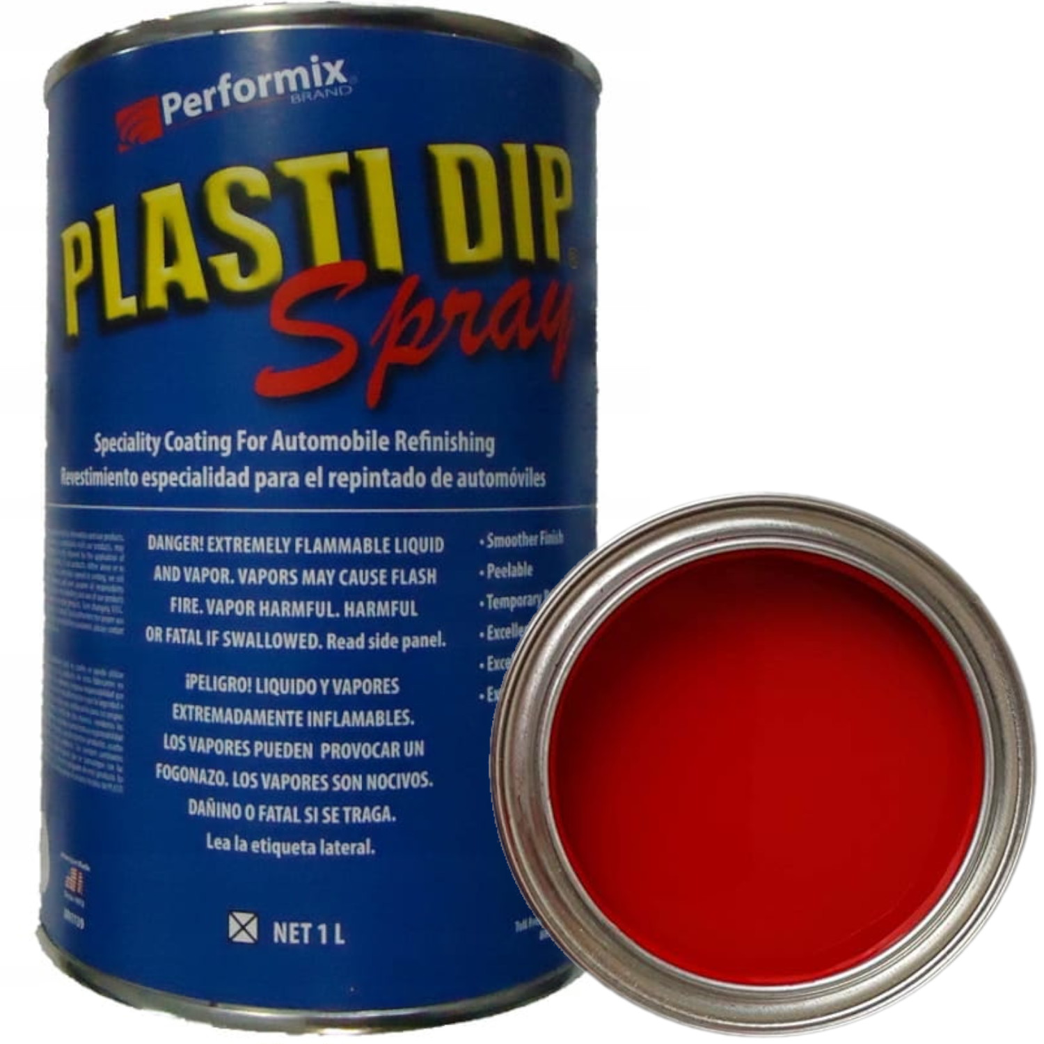 Plasti Dip 1L Připraven k malování pistolí Červený PlastiDip