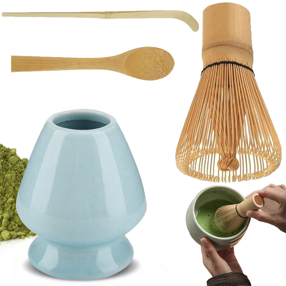 Levně Sada Na Čaj Matcha 4-DÍLNÁ, Tradiční Bambusová Šlehací Metla