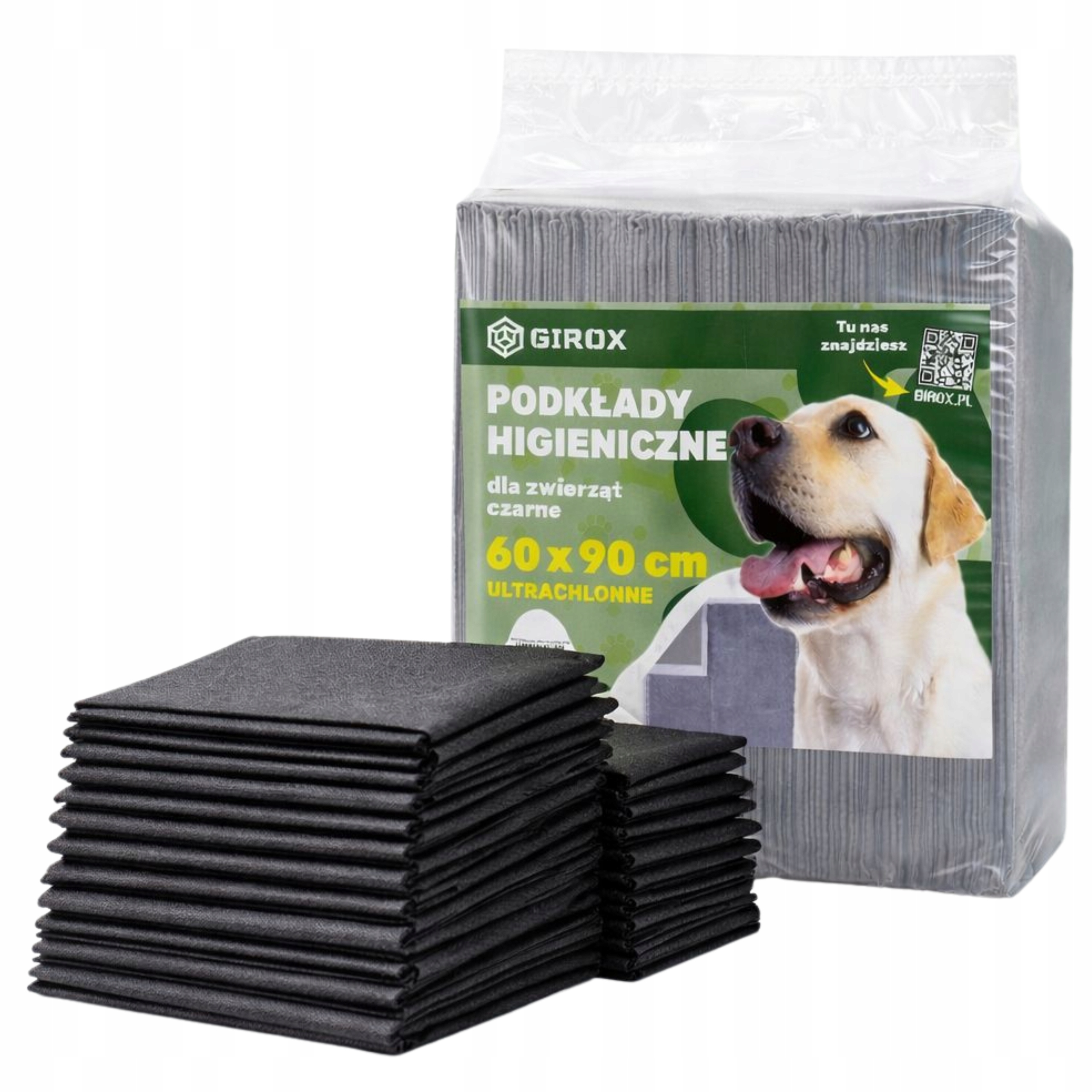 Czarne Podkłady Chłonne Aktywny Węgiel Maty Jednorazowe 60x90 Ultrachłonne