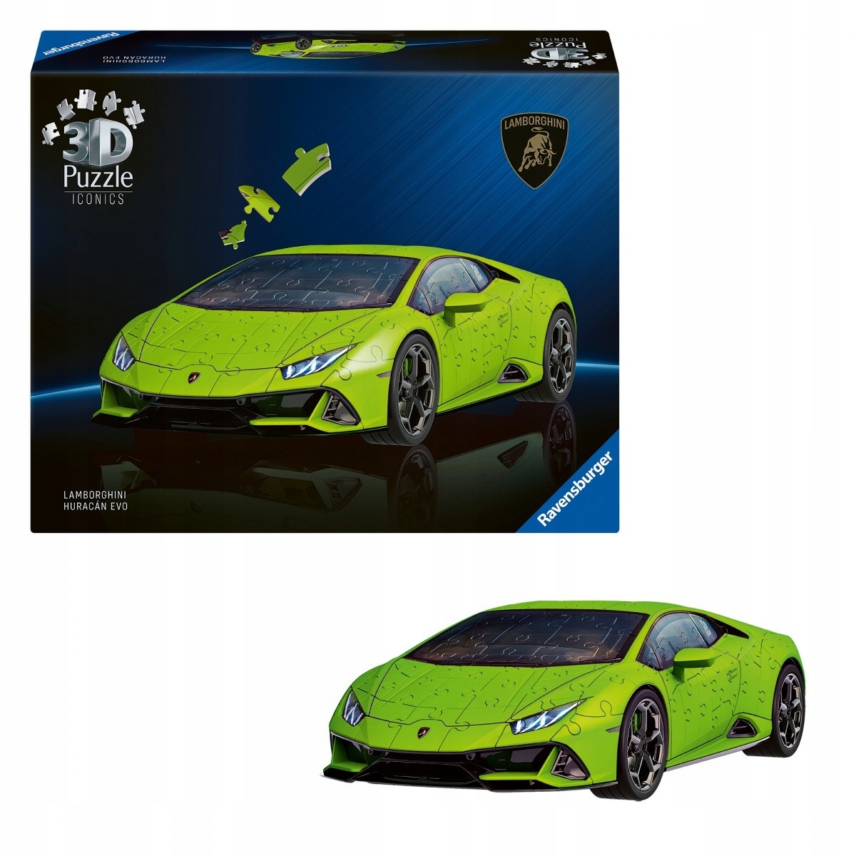 Puzzle 3D 158 elementów Samochód Lamborghini Huracan EVO Verde