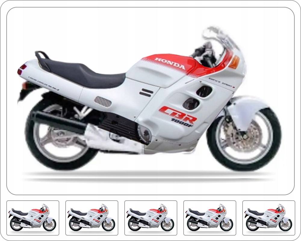 Samolepky Na Motocykl Juula Pro Honda Cbr 1000 F 1987 Bílé NH193K