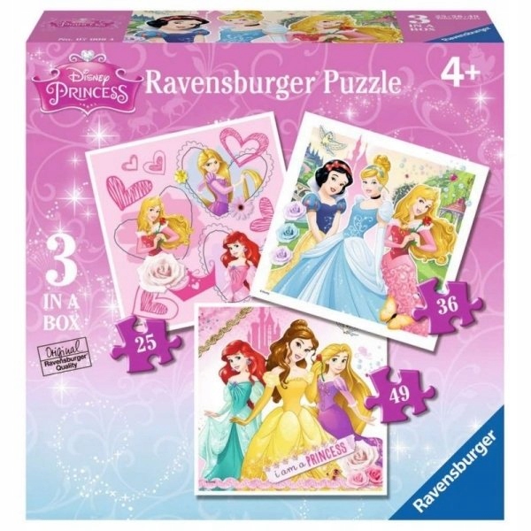 

Puzzle 3w1 Księżniczki Disneya Memory Ravensburger
