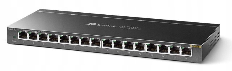 Tp Link Tl SG116E Switch 16 portów Gigabit RJ45 Desktop