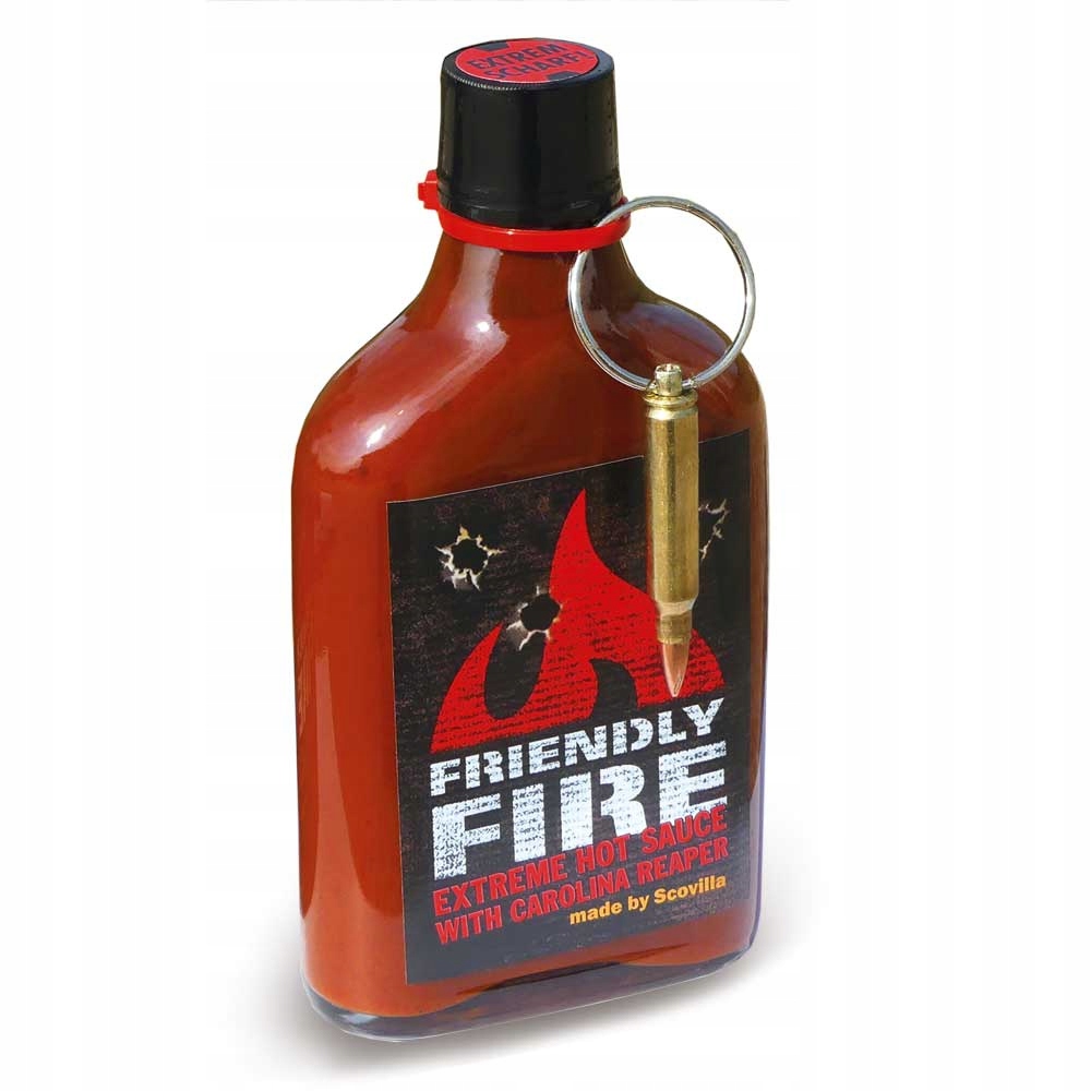 Levně Omáčka chili Friendly Fire Extreme s Pravou nábojnicí, Jako Dárek, 247ml