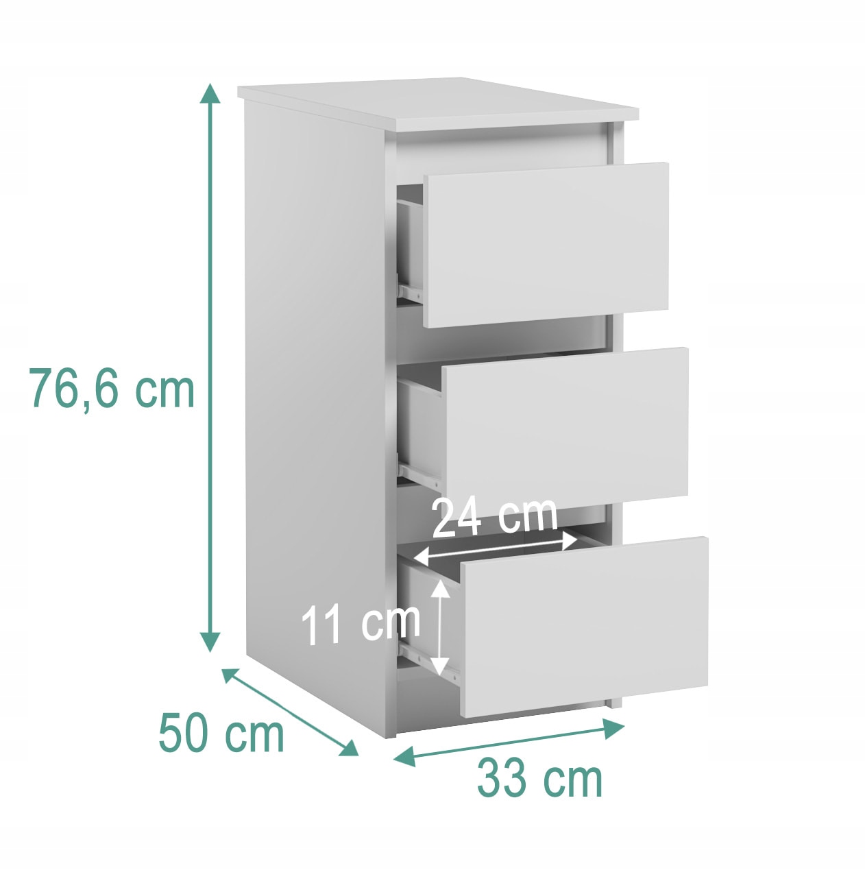 Szuflady Do Biurka Jaris Biały Mat Dostawka Heini Kolekcja Jaris