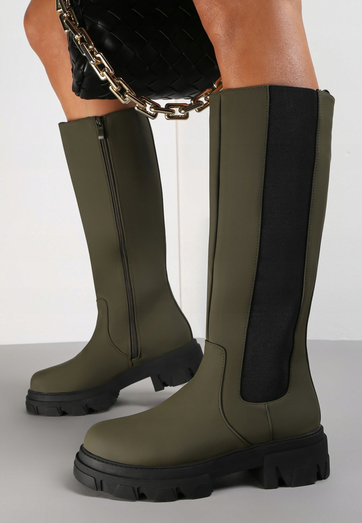 Renee Khaki Kozaki damskie 37 Ekoskóra