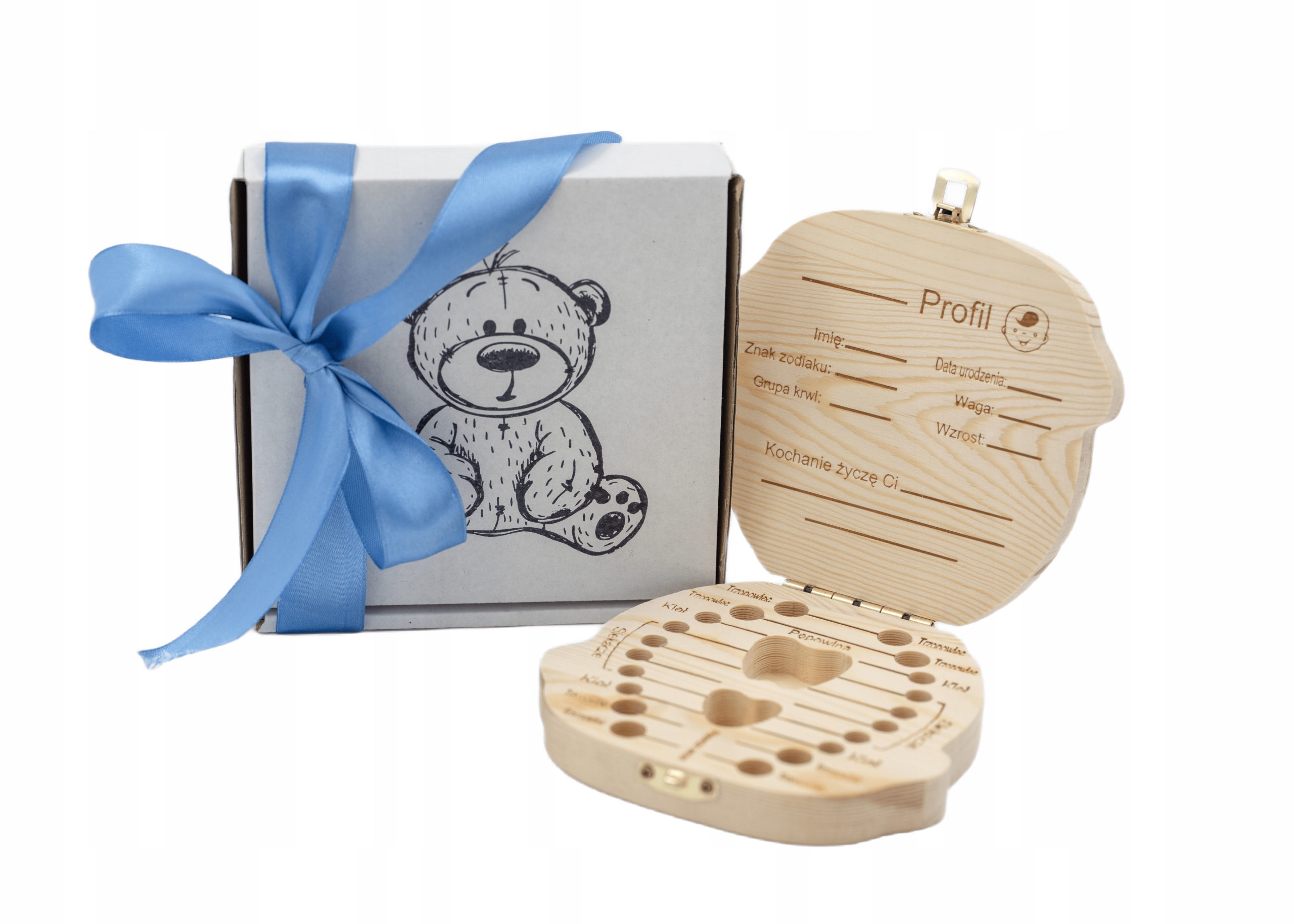 Pojemnik pudełko na ząbki mleczne mleczaki POLSKI Kod producenta DrewDecor