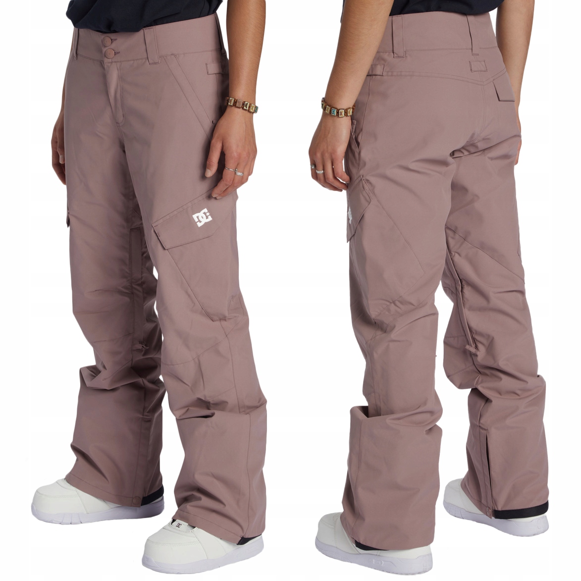 Spodnie snowboardowe narciarskie DC zimowe ocieplane softshell damskie r Xs