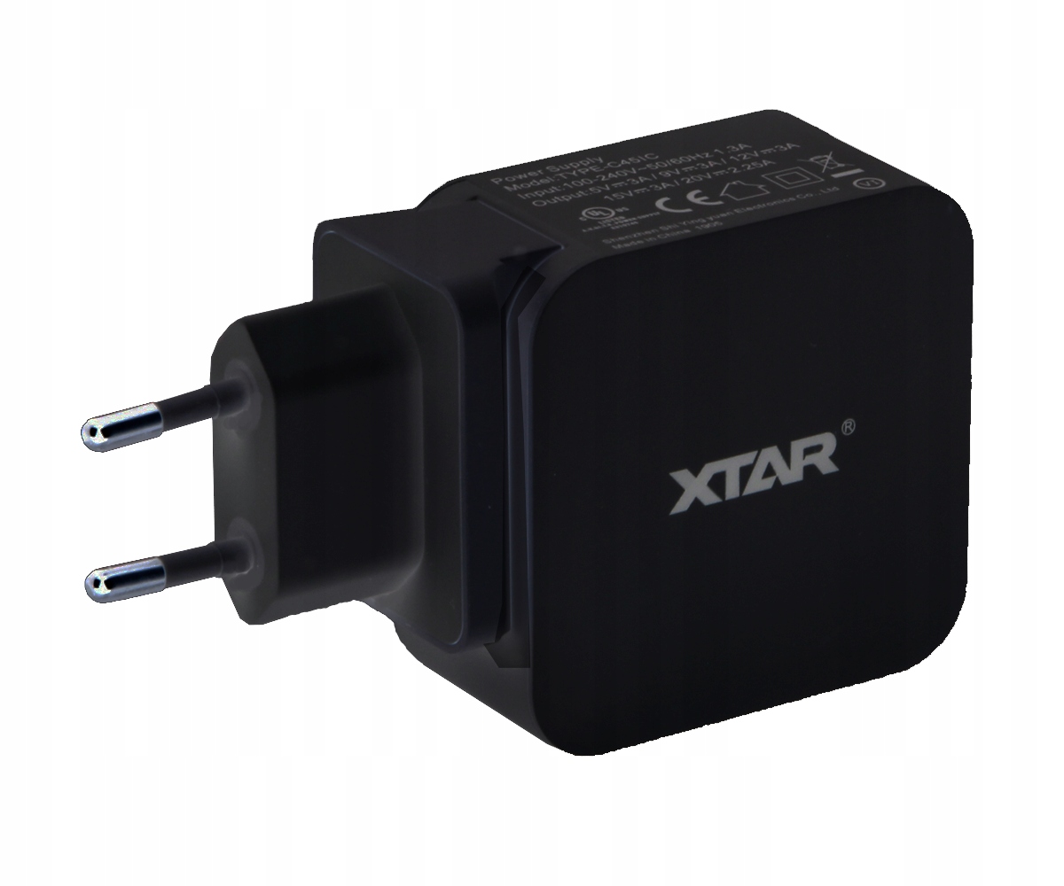 

Ładowarka Usb Xtar PD45II 5V/9V/15V/20V 45W Black