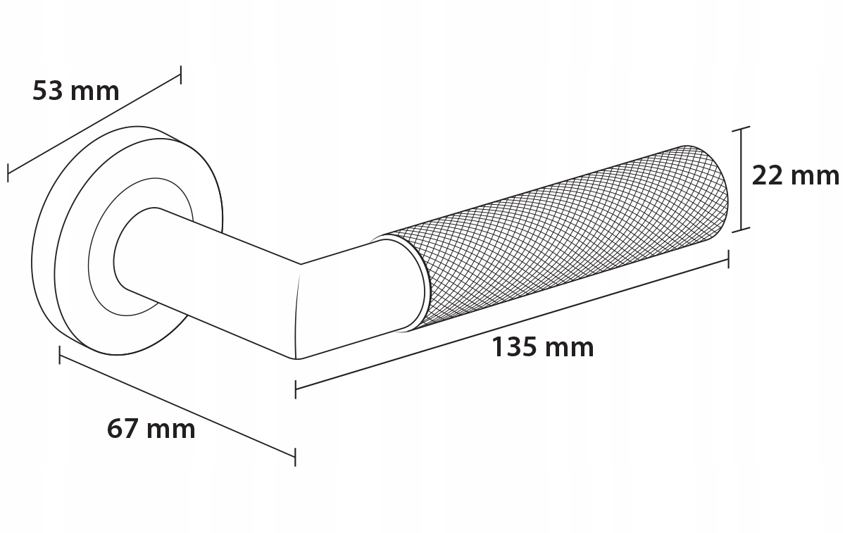 KLAMKA DRZWIOWA OKRĄGŁA CORSA KOLOR ZŁOTY MAT Marka Metal-Bud
