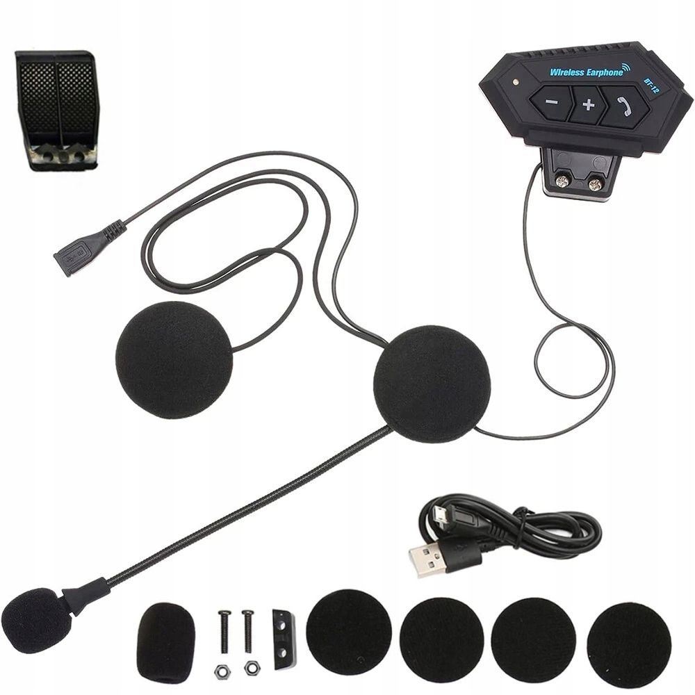 Univerzální Motocyklový Interkom Bluetooth S Mikrofonem, Sada