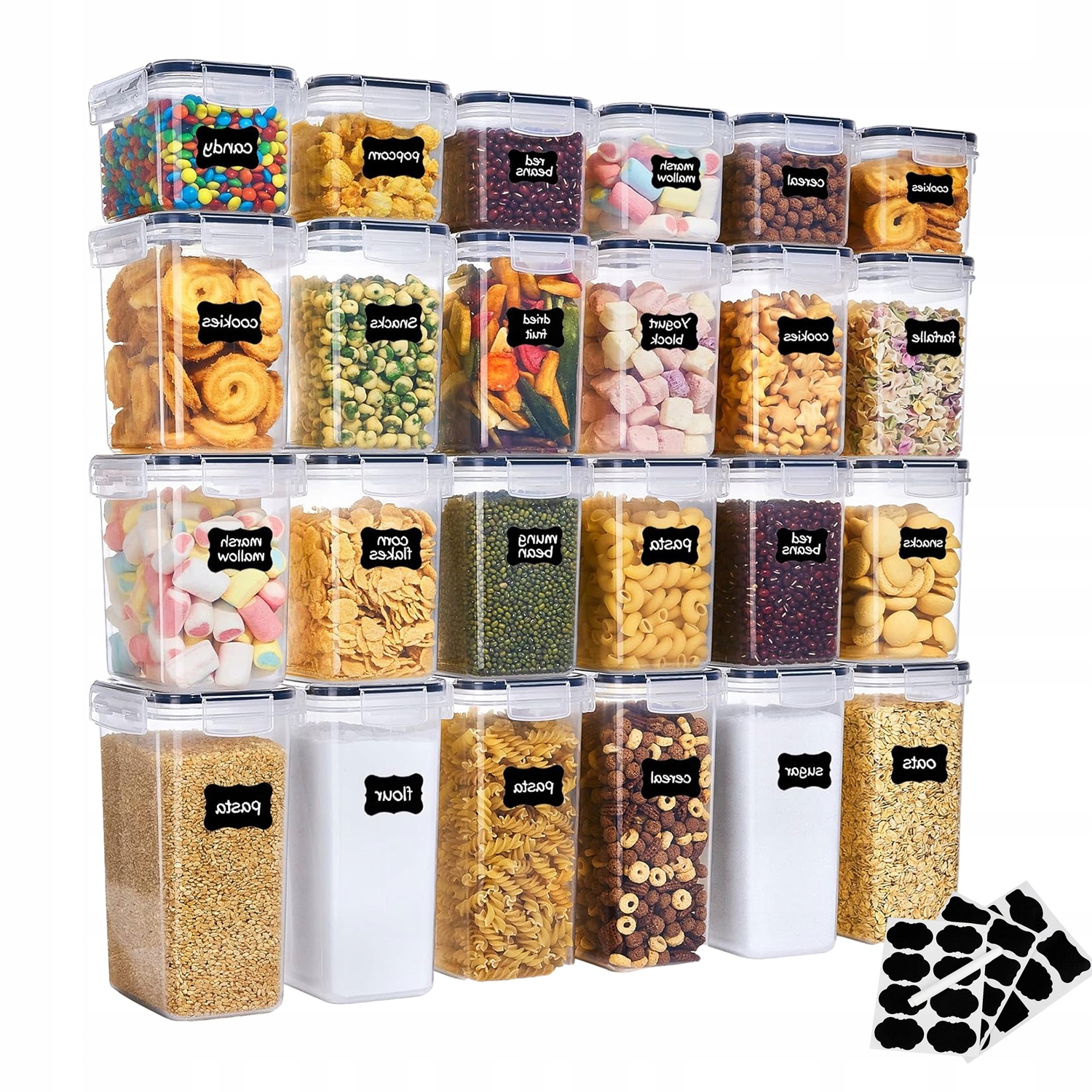 Hermetické Kuchyňské Nádoby Pro Skladování Potravin, Průhledné