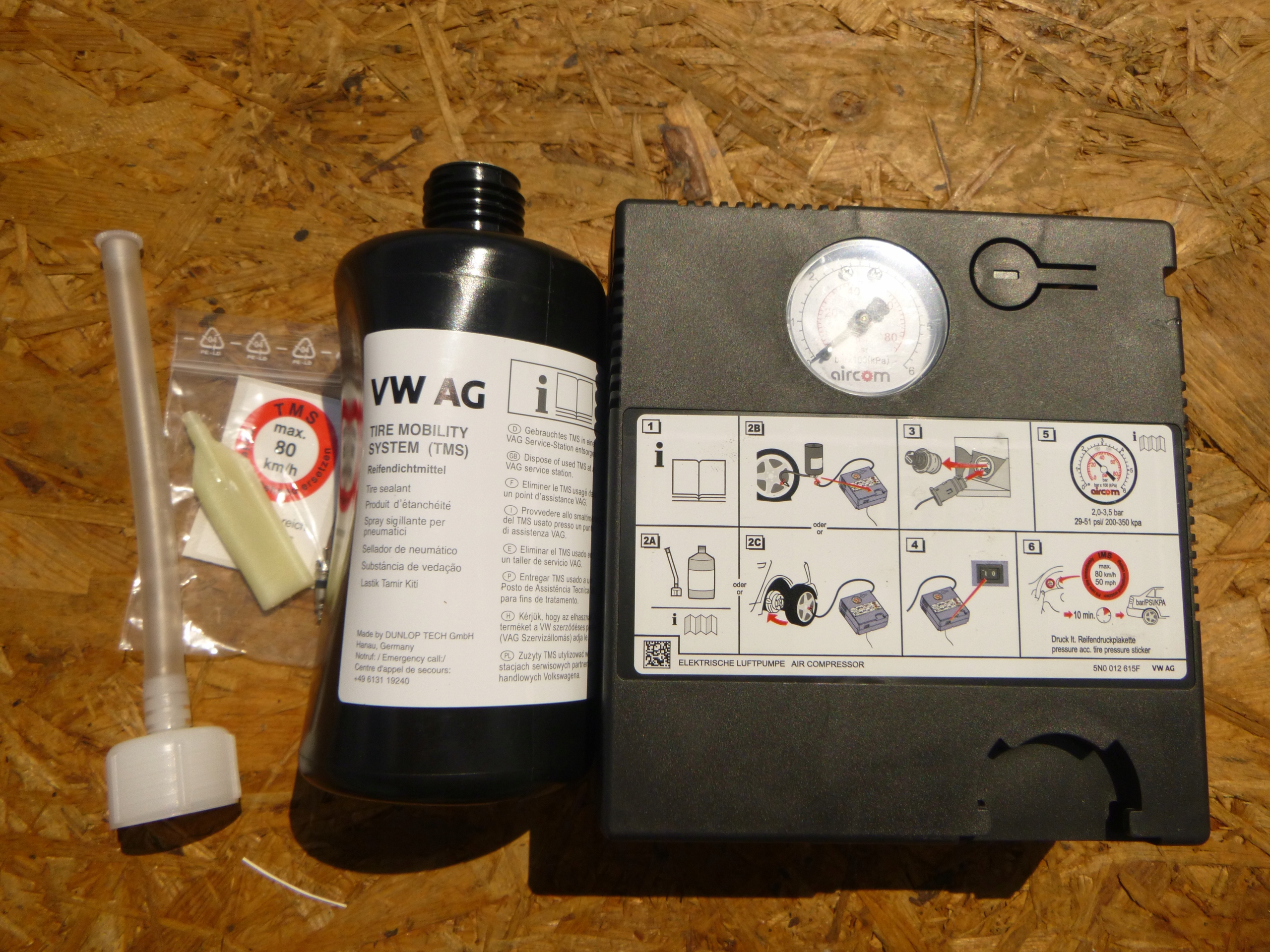 VW PASSAT B6 B7 B8 KOMPRESOR ZESTAW NAPRAWCZY KOŁA OPONY