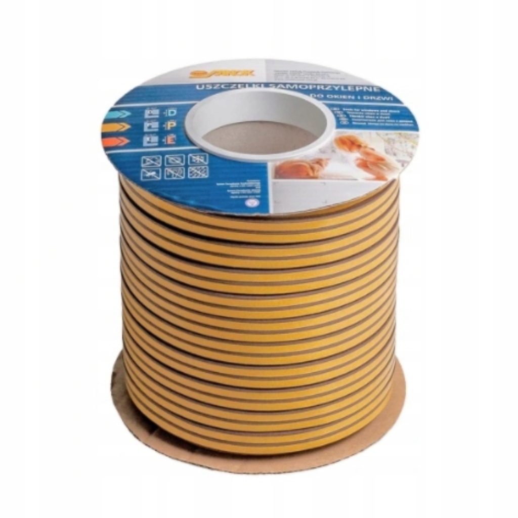 Uszczelka do okien i drzwi PROFIL D 21x15mm CZARNA Kolor czarny