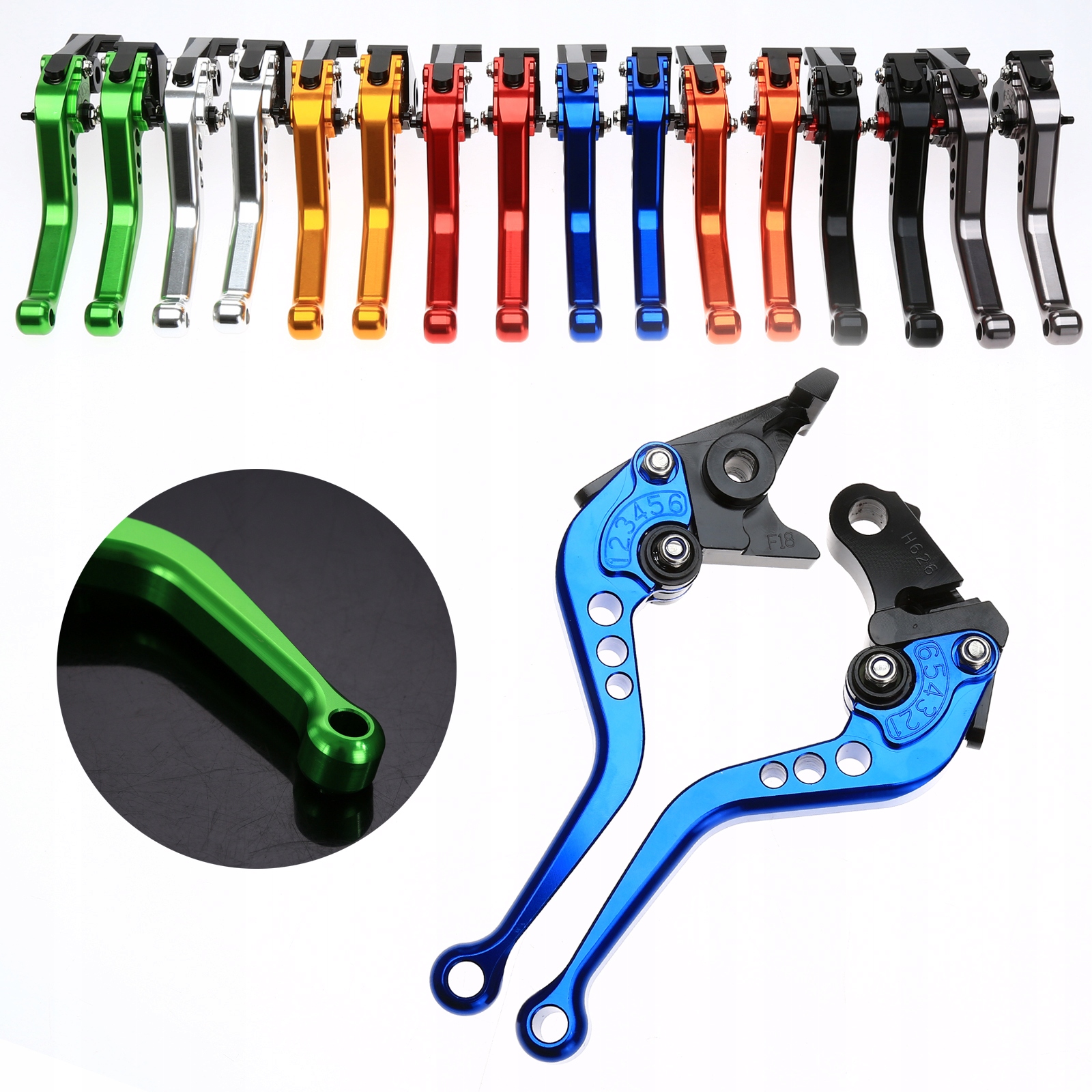 KRÓTKIE KLAMKI SPORTOWE YAMAHA R6 USA 2006-2009 CZARNO-CZERWONE Waga produktu z opakowaniem jednostkowym 0.2 kg