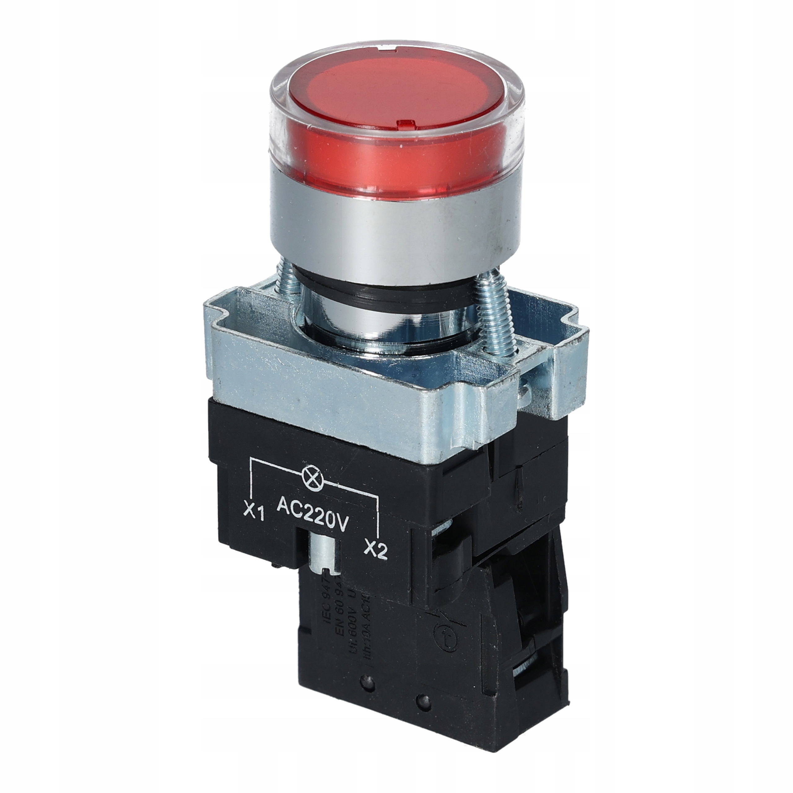 PRZYCISK STEROWNICZY PODŚWIETLANY STOP CZERWONY EAN (GTIN) 5900378906254