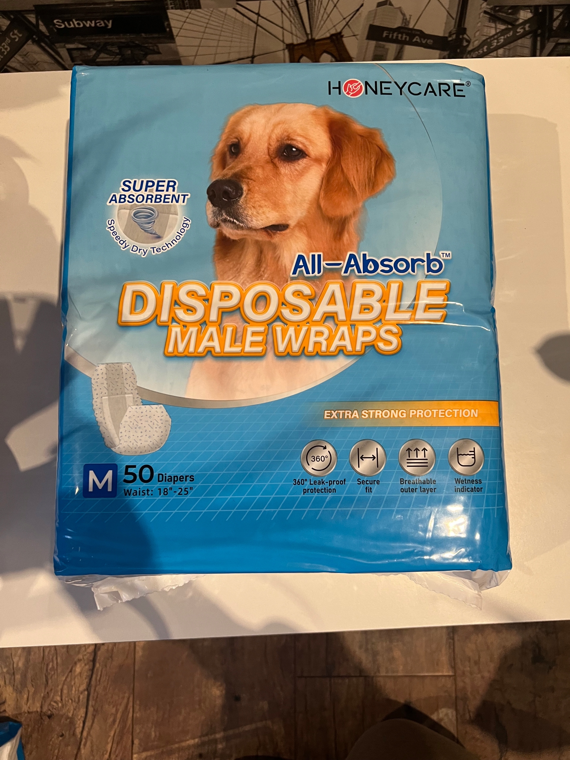 Levně Honeycare pampersy pro psa samce velikost M 50 ks čelenky