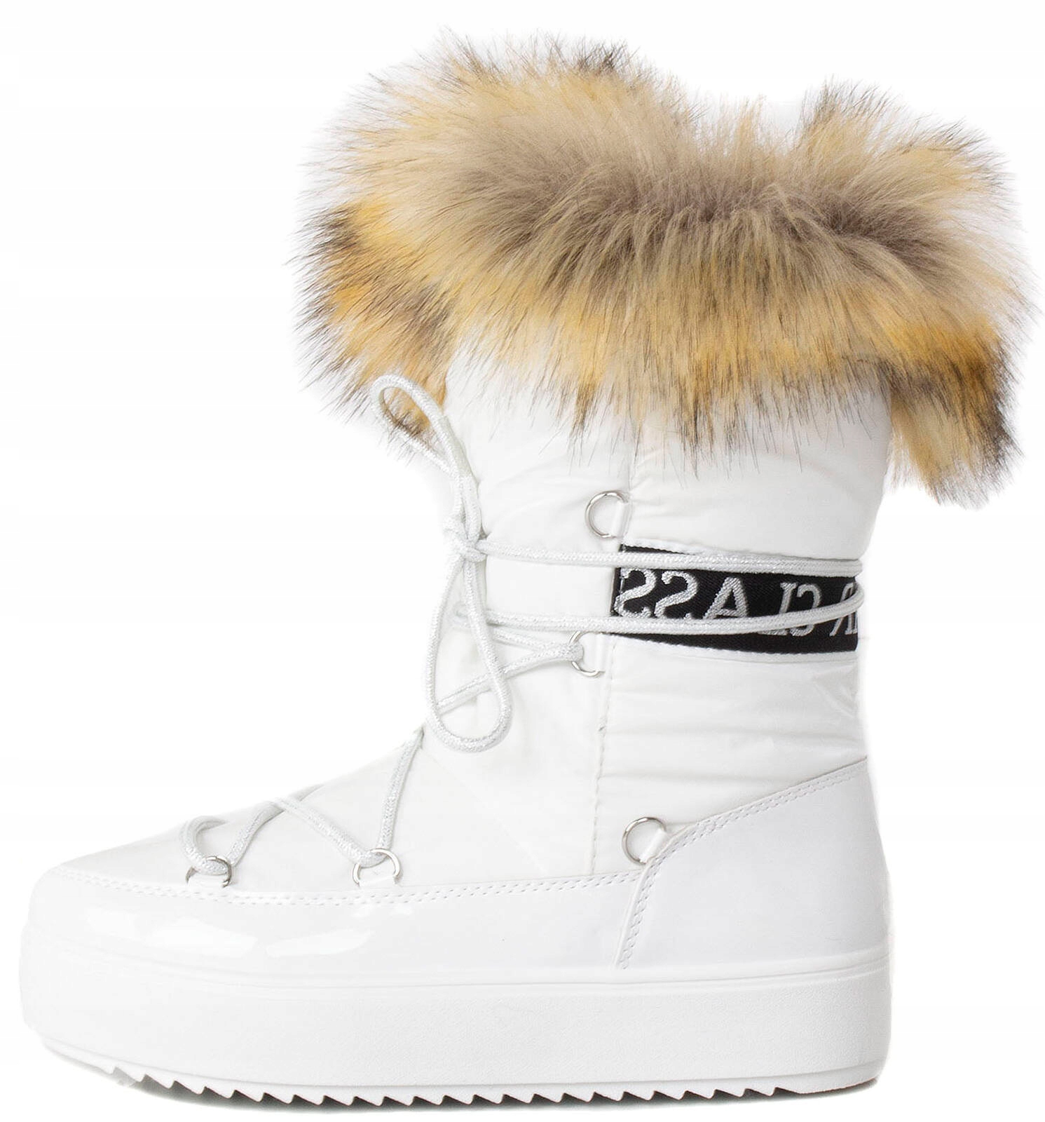 ŚNIEGOWCE BIAŁE BOTKI Z FUTERKIEM OCIEPLANE ZIMOWE KOZAKI 36 Rozmiar 36