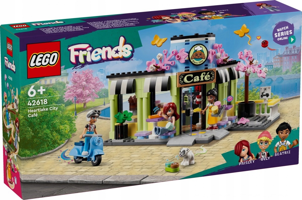 Lego stavebnice Friends 42618 Kavárna v městečku Heartlake