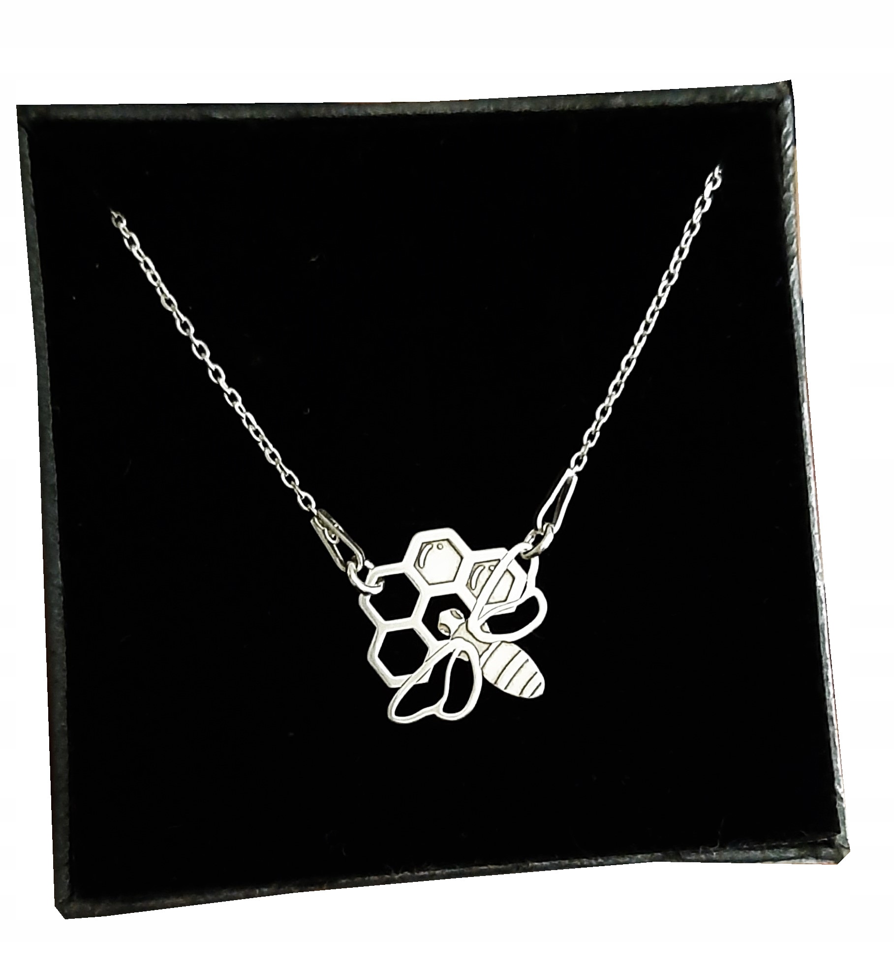 

Naszyjnik pszczoła plaster miodu srebro 925