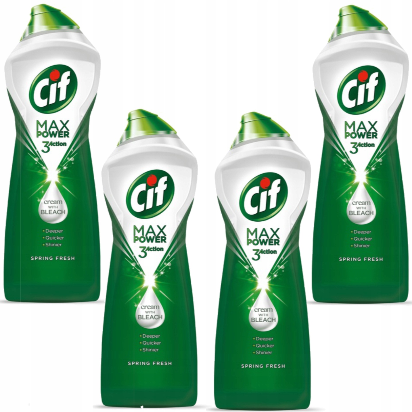 Levně Cif Max Spring Fresh Mléko s bělidlem 650ml 4 kusy