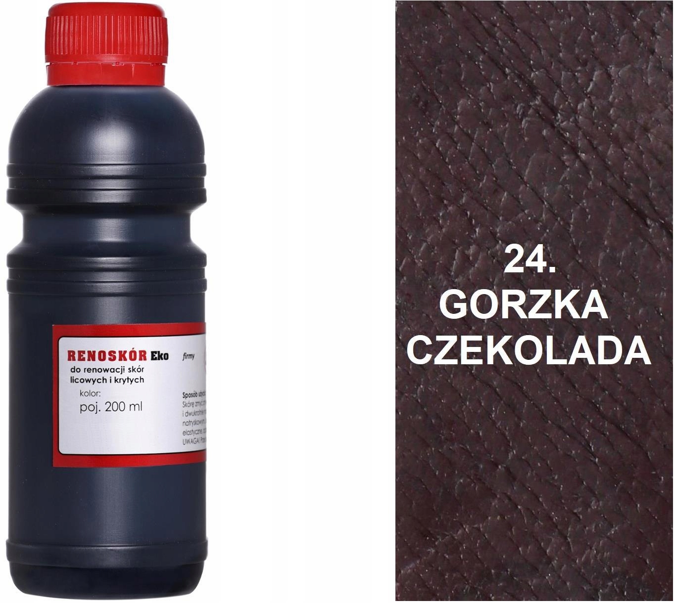 GORZKA CZEKOLADA 24 RENOSKÓR 200 ml FARBA DO SKÓRY LICOWEJ WILBRA LAKIER HQ Marka inna