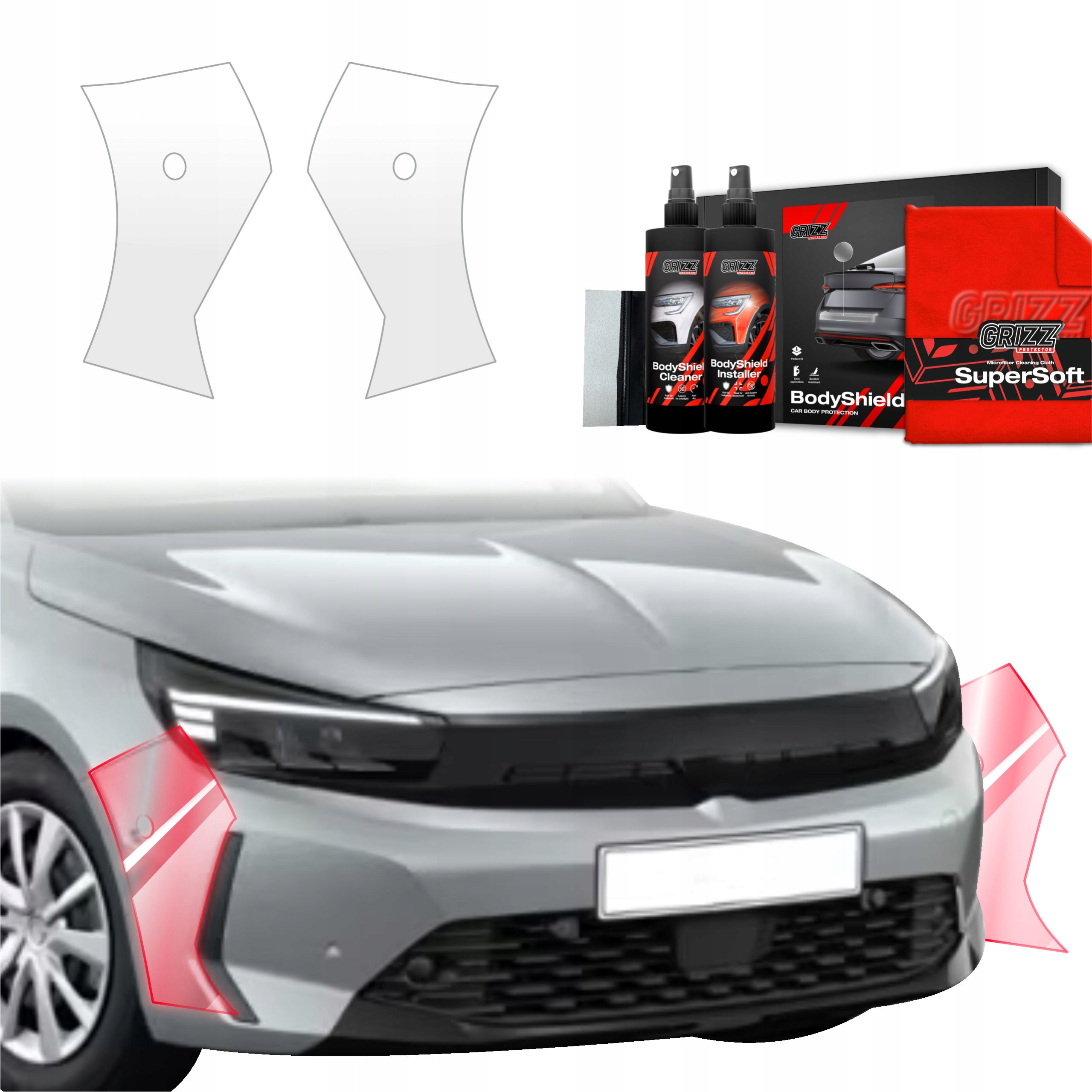 2v1 Fólie Ppf na nárazník pro Opel Corsa (2023-2025) Grizz